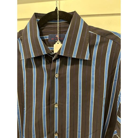ETRO Men's Cotton Long Sleeve Button Down Shirt Size 42 - Picture 3 of 3